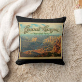 グランドキャニオンナショナルパークヴィンテージトラベル クッション (ブランケット)