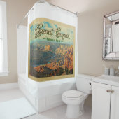 グランドキャニオンナショナルパークヴィンテージトラベル シャワーカーテン (インサイチュ)