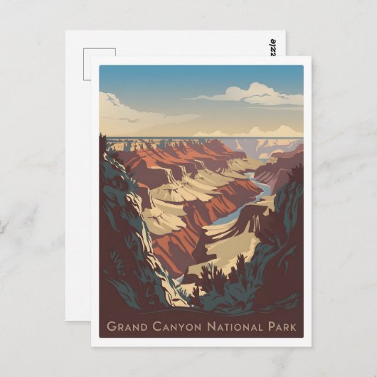 グランドキャニオンナショナルパークヴィンテージ ポストカード (正面/裏面)