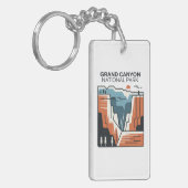 グランドキャニオンナショナルパーク抽象芸術イラストレーション キーホルダー (正面左)