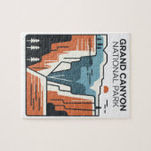 グランドキャニオンナショナルパーク抽象芸術イラストレーション ジグソーパズル (横)