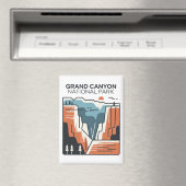 グランドキャニオンナショナルパーク抽象芸術イラストレーション マグネット (インサイチュ (食洗機))