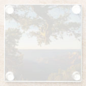 グランドキャニオン上の日没 ガラスコースター (裏面)