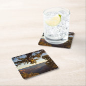 グランドキャニオン上の日没 スクエアペーパーコースター (インサイチュ)