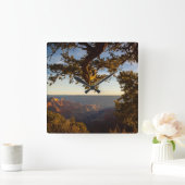 グランドキャニオン上の日没 スクエア壁時計 (ホーム)