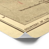 グランドキャニオン国立公園の地図1926 ポスター (角)