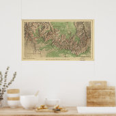 グランドキャニオン国立公園の地図1926 ポスター (キッチン)