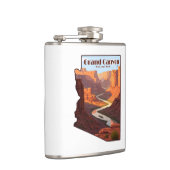 グランドキャニオン国立公園アリゾナの地図 フラスク (右)