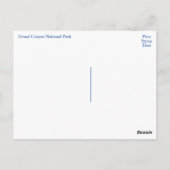 グランドキャニオン国立公園アリゾナ統一された州 ポストカード (裏面)