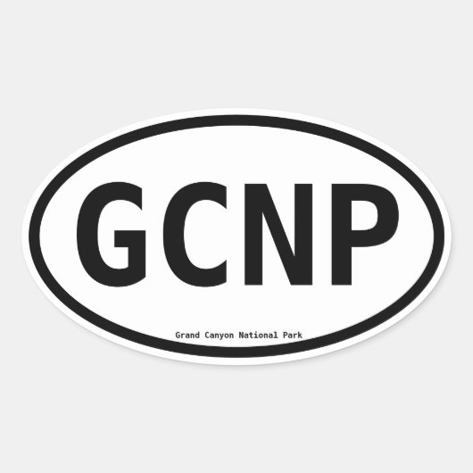 グランドキャニオン国立公園オーバルステッカー 楕円形シール (正面)