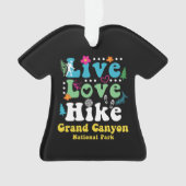 グランドキャニオン国立公園レトロ60s 70sハイキング オーナメント (正面)