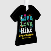 グランドキャニオン国立公園レトロ60s 70sハイキング オーナメント (正面)