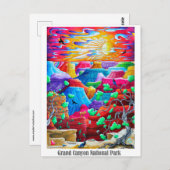 グランドキャニオン国立公園旅行芸術はがき ポストカード (正面/裏面)