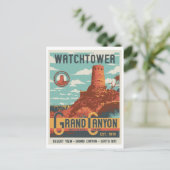グランドキャニオン国立公園時計塔はがき ポストカード (スタンド正面)