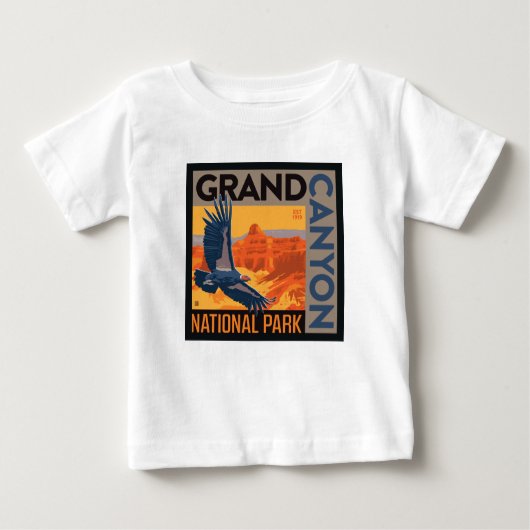グランドキャニオン国立公園 |コンドル ベビーTシャツ (正面)