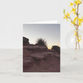 グランドキャニオン大きい石折り畳みグリーティングカード カード (黄色い花)