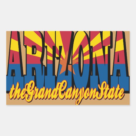 グランドキャニオン州 長方形シール (正面)