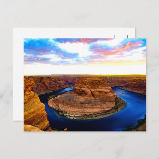 グランドキャニオン赤い岩と青い水の美しい ポストカード (正面/裏面)