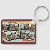 グランドキャニオン・アリゾナからのヴィンテージ旅行案内書 キーホルダー (正面)