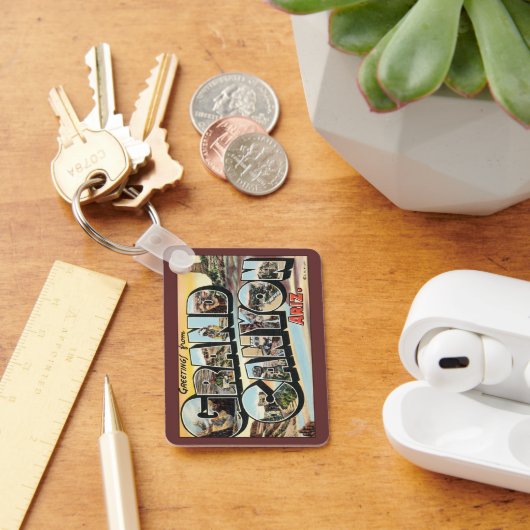 グランドキャニオン・アリゾナからのヴィンテージ旅行案内書 キーホルダー (デスク)