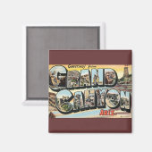 グランドキャニオン・アリゾナからのヴィンテージ旅行案内書 マグネット (正面/裏面)