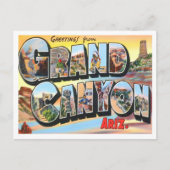 グランドキャニオン，アリゾナヴィンテージビッグ文字はがき ポストカード (正面)
