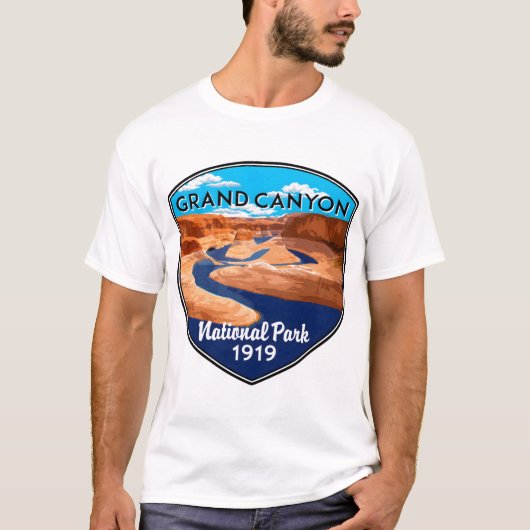 グランドキャニオン アリゾナ コロラドリバー ラフティング カヤック Tシャツ (正面)