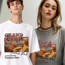 グランドキャニオン アリゾナ 家族旅行の思い出 カスタム Tシャツ
