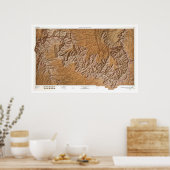 グランドキャニオン・アンド・近隣地図1962 ポスター (キッチン)