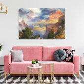 グランドキャニオン・イン・ミスト(by Thomas Moran) キャンバスプリント (インサイチュ (リビング))