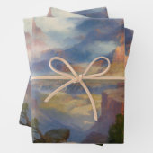 グランドキャニオン・イン・ミスト(by Thomas Moran) ラッピングペーパーシート (インサイチュ)