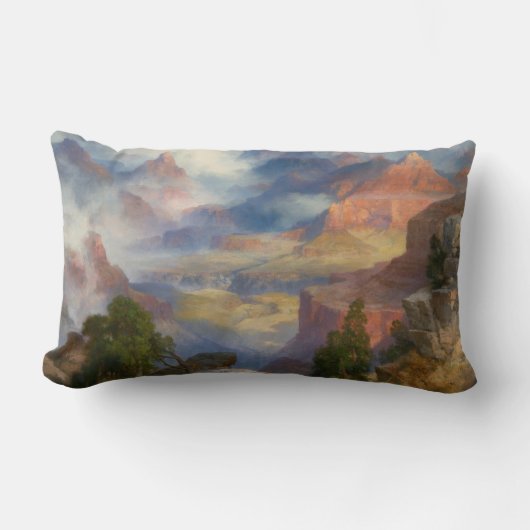 グランドキャニオン・イン・ミスト(by Thomas Moran) ランバークッション (正面)