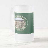 グランドキャニオン・オブ・ザ・イエローストーンアットイエローストーンNP フロストグラスビールジョッキ (正面左)