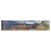 グランドキャニオン、雲、名前とタイトル、アクリル デスクネームプレート (正面)