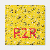 グランドキャニオン AZ 黄色 赤 R2R ハイキング マグネット (正面)