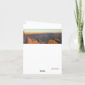 グランドキャニオンTwilightビスタ折り畳みグリーティングカード カード (裏面)