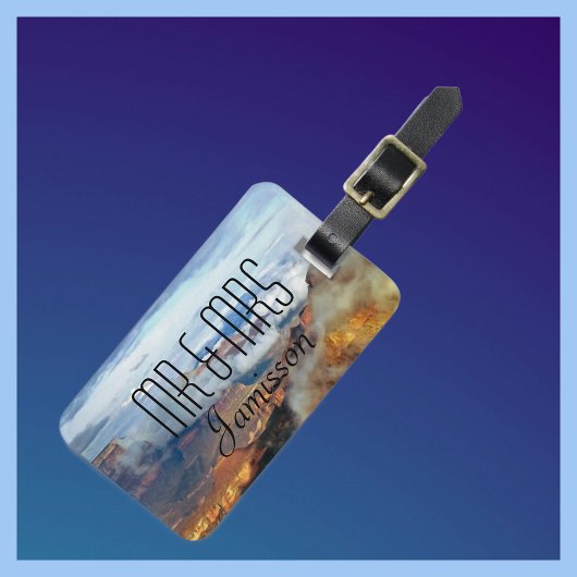 グランドキャニョパーソナライズされたン雲ミセス・カスタム ラゲッジタグ