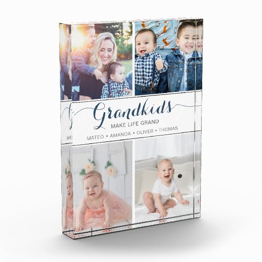 グランドギフトコラージュ写真ブロックを作る孫 フォトブロック (左)