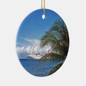 グランドケイマンでつながれるカーニバルの遊航船 セラミックオーナメント (右)