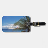 グランドケイマンでつながれるカーニバルの遊航船 ラゲッジタグ (正面横)