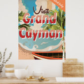 グランドケイマンヴィンテージ旅行ポスター ポスター (キッチン)
