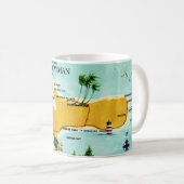 グランドケイマン島の古地図 コーヒーマグカップ (正面右)