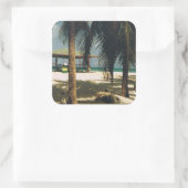 グランドケイマン島ステッカー スクエアシール (バッグ)