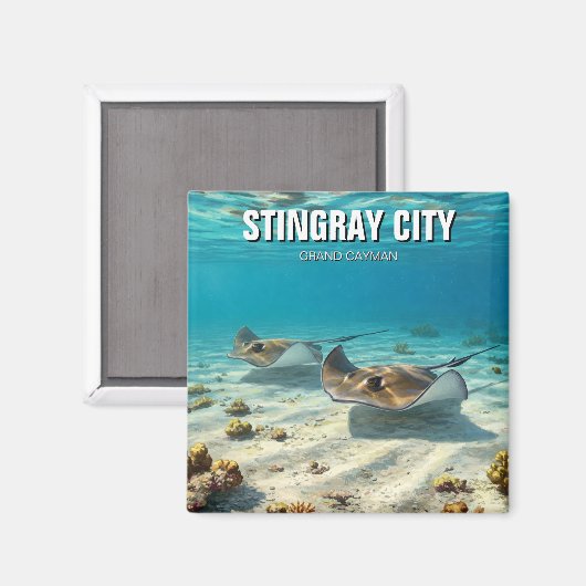 グランドケイマン旅行でエステイ マグネット (正面/裏面)