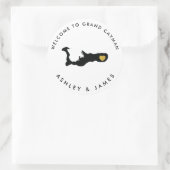 グランドケイマ結婚ンのウェルカムステッカーforボックス,バッグ ラウンドシール (バッグ)