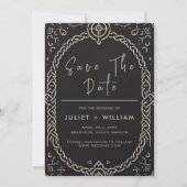 グランドケルト北欧の中世スクロールバイキング結婚ズ セーブザデート (正面)