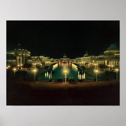 グランドコートナイトイルミネーション – 1898 ポスター (正面)