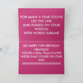 グランドサッカー75th誕生日カード カード (内部)