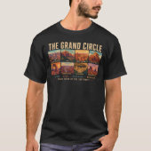 グランドサークル国立公園のランドマークイラスト Tシャツ (正面)