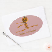 グランドジェテバレエ団の位置 楕円形シール (封筒)